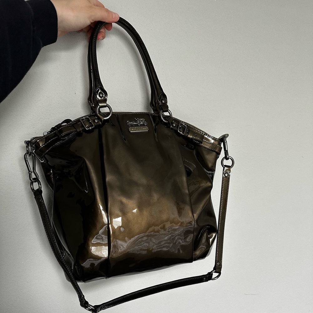 Coach metallic bronze purse.